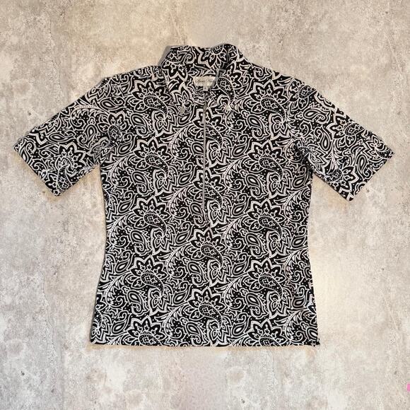 Sport Haley 1/2 Zip Kit Top in Black/White - Picture 1 of 6